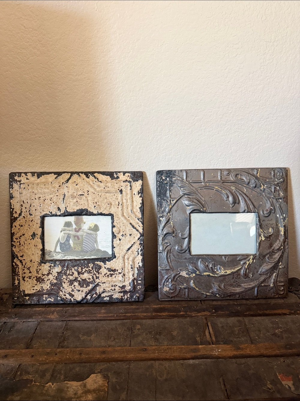 Architectural Tin 4x6 Photo Frames (Set of 2)